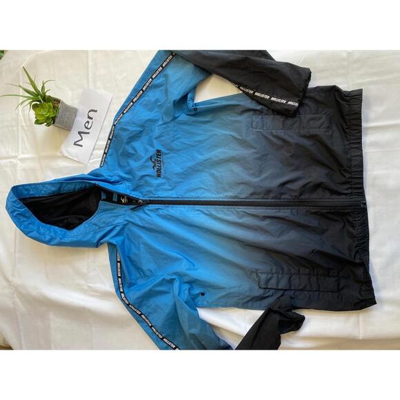 Men's Hollister Epic Flex Ombre Windbreaker Jacket Size Large